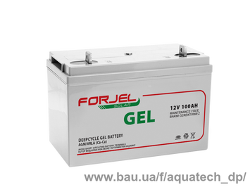 Акумулятор для систем безперебійного живлення гелевий, FORJEL 100Ah, 12v Deep Cycle (Туреччина) Детальніше: