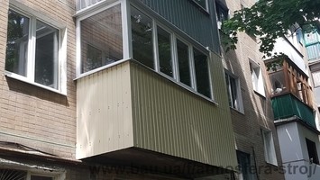 Зовнішня обшивка балкона профнастилом (профнастілом)