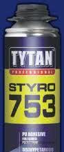 Клей-пена Tytan STYRO 753 для приклеивания пенопласта. Клей-пена Tytan STYRO 753 для приклеивания пенопласта.