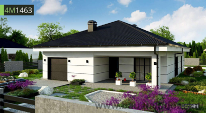 ПРОЕКТ СУЧАСНОГО ЄВРОПЕЙСЬКОГО БУДИНКИ з ГАРАЖЕМ І ДВОМА тераса 4M1463 — Dom4m ПРОЕКТ СУЧАСНОГО ЄВРОПЕЙСЬКОГО БУДИНКИ з ГАРАЖЕМ І ДВОМА тераса 4M1463 — Dom4m