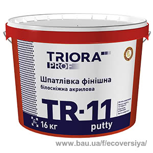 Шпатлівка фінішна TR-11 putty TRIORA prof 16 кг