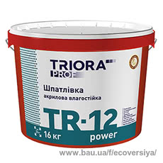 Шпаклівка фасадна / вологостійка TR-12 power TRIORA prof 16 кг