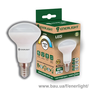 Лампа світлодіодна ENERLIGHT R50 6Вт 3000K E14