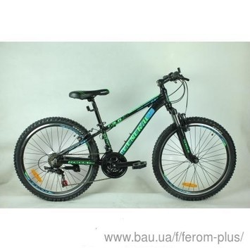 Велосипед 24 GENERAL 3,0 ALLOY (21 sp) зелено-чорний