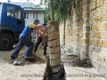 Бурові роботи. Буріння ям під палі, зміцнення фундаментів