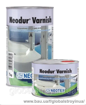 Поліуретановий прозорий матовий лак для мікроцемента Neotex Neodur Varnish пак 1 кг