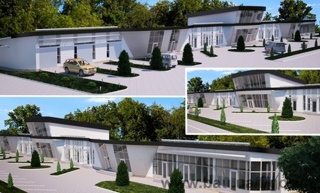 Комплекс для обслуживания автомобилей с рестораном и магазином