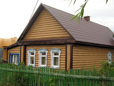 Металлический сайдинг Блок-Хаус "Бревно"