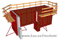 Стінова опалубка МОДОСТР, КАСКАД (включаючи кріпильні елементи)