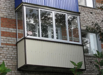 Профнастил для обшивки балкона, обшить профнастилом балкон цена Киев