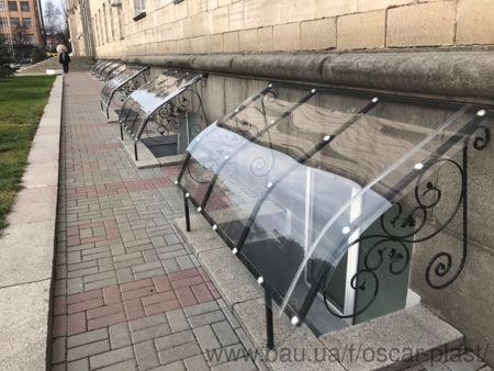 Защитный экран приямка из монолитного поликарбоната Borrex 3мм прозрачный