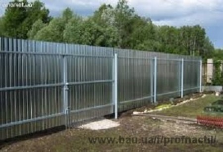 Забор из профнастила оцинкованного