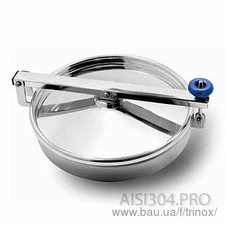 Люк круглий нержавіючий без тиску 300 мм &mdash; Тринокс