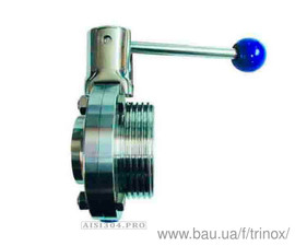 Затвор дисковий різьблення-зварювання нержавіючої DIN Dn 50 AISI 304 &mdash; Трінокс