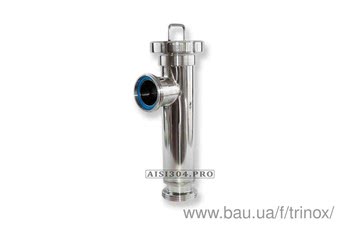 Фільтр трубний кутовий нержавіючий DIN Dn 50 AISI 304 &mdash; Тринокс