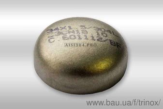 Заглушка еліптична нержавіюча 129 * 2,0 мм DIN 11850 AISI304 &mdash; Тринокс