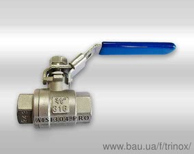 Кран кульовий муфтовий нержавіючий Dn 15 AISI 304 &mdash; Тринокс