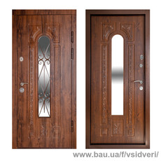 Входные двери со стеклом и ковкой в Украине