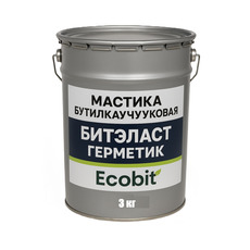 Мастика бутилкаучукова відро 3,0 кг Бітеласт - Герметик