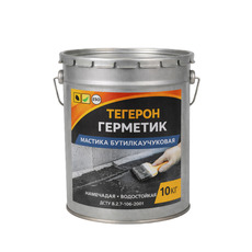 Тегерон Герметик ЕКОБІТ відро 10,0 кг мастика бутилкаучукова