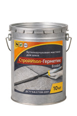 БудІзол-Герметик ЕКОБІТ відро 10,0 кг бутилкаучукова мастика