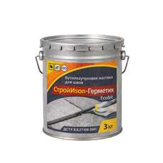 БудІзол-Герметик ЕКОБІТ відро 3,0 кг бутилкаучукова мастика