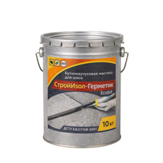БудІзол-Герметик ЕКОБІТ відро 10,0 кг бутилкаучукова мастика