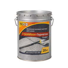 БудІзол-Герметик ЕКОБІТ відро 20,0 кг бутилкаучукова мастика