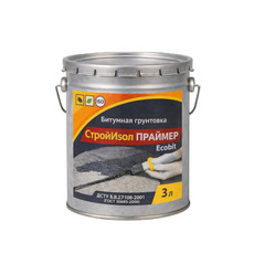 Бітумна ґрунтовка відро 3,0 л БудІзол Праймер ЕКОБІТ