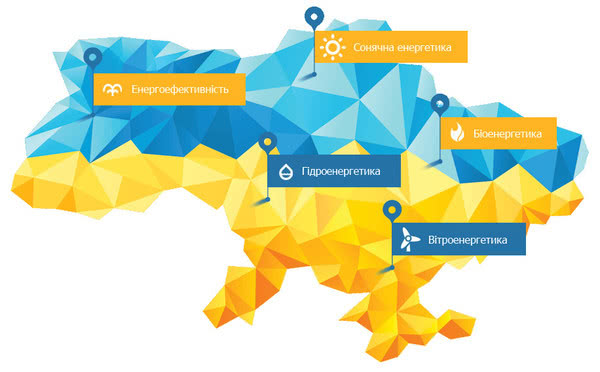 В Україні запрацювала онлайн карта проектів з енергоефективності та зеленої енергетики для інвесторів