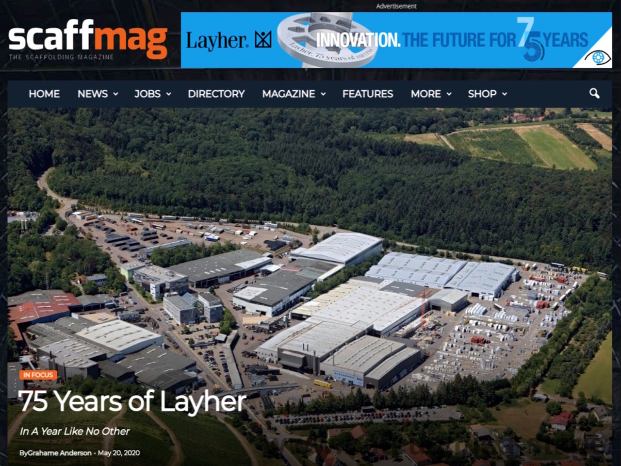 75 років заводу Layher (Німеччина)!