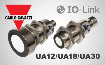Нові ультразвукові датчики Carlo Gavazzi UA12, UA18, UA30 з IO-Link