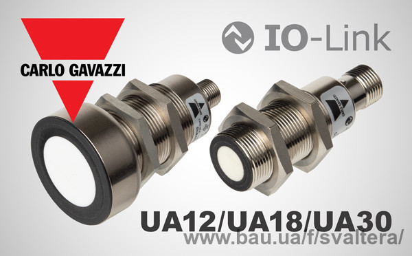 Нові ультразвукові датчики Carlo Gavazzi UA12, UA18, UA30 з IO-Link