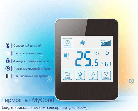 Акція на кімнатні термостати (терморегулятори) MYCOND серії PREMIUM TOUCH Акція на кімнатні термостати (терморегулятори) MYCOND серії PREMIUM TOUCH