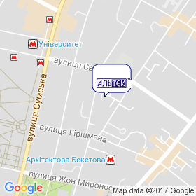 Альтек, ТМ на мапі Альтек, ТМ на мапі