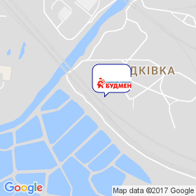 Будівельний гіпермаркет `Будмен` на мапі Будівельний гіпермаркет `Будмен` на мапі