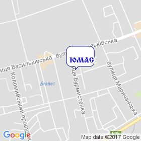 ЮМАС на мапі ЮМАС на мапі