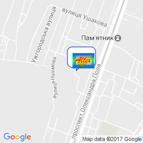 Альтекс на мапі Альтекс на мапі