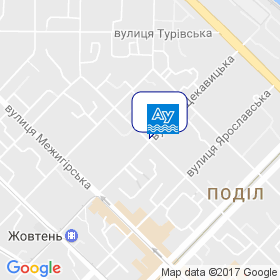 Аква Україна на мапі