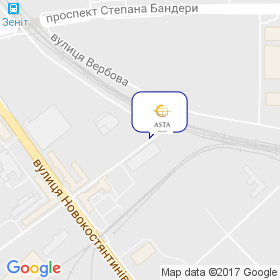 Аста Украина на мапі Аста Украина на мапі