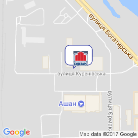 Будстарс на мапі Будстарс на мапі