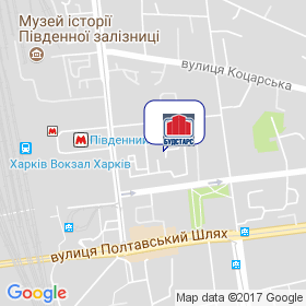 Будстарс на мапі Будстарс на мапі