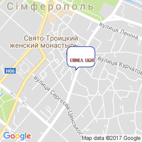 Свтло Крима на мапі Свтло Крима на мапі