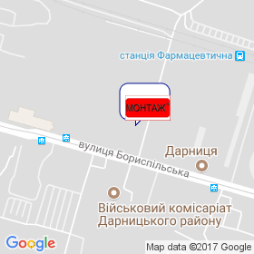 Монтаж ТМ на мапі