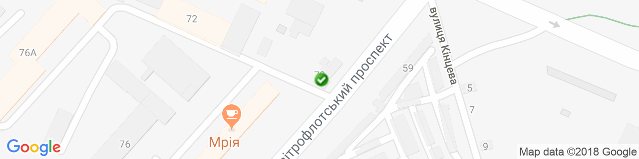 Карта об'єктів компанії Ателье Саун