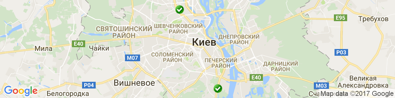 Карта об'єктів компанії Будпостачсервіс