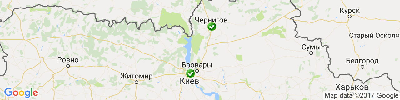 Карта об'єктів компанії Фелікс-Брус