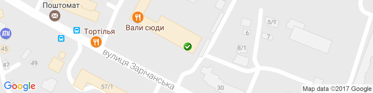 Карта об'єктів компанії Тренбач Т.А.