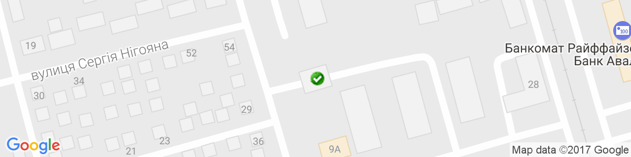 Карта об'єктів компанії Тришков