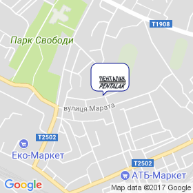 Пенталак на мапі Пенталак на мапі